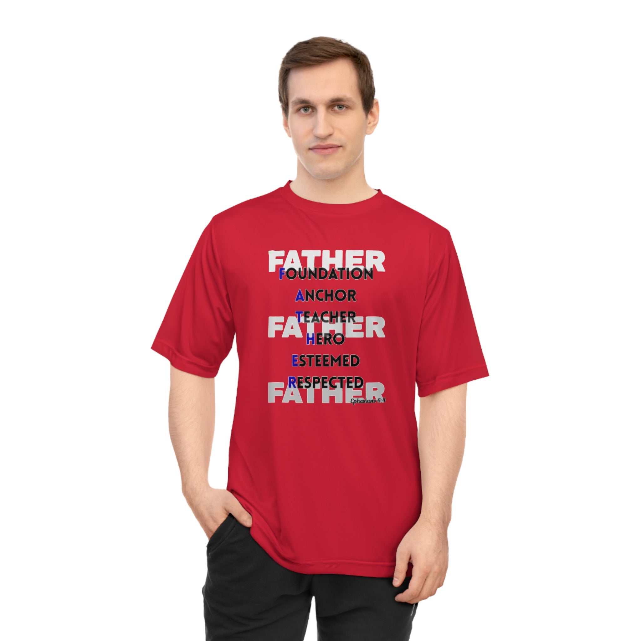 Father Acronym T-Shirt — "Father: Foundation, Anchor, Teacher, Hero"