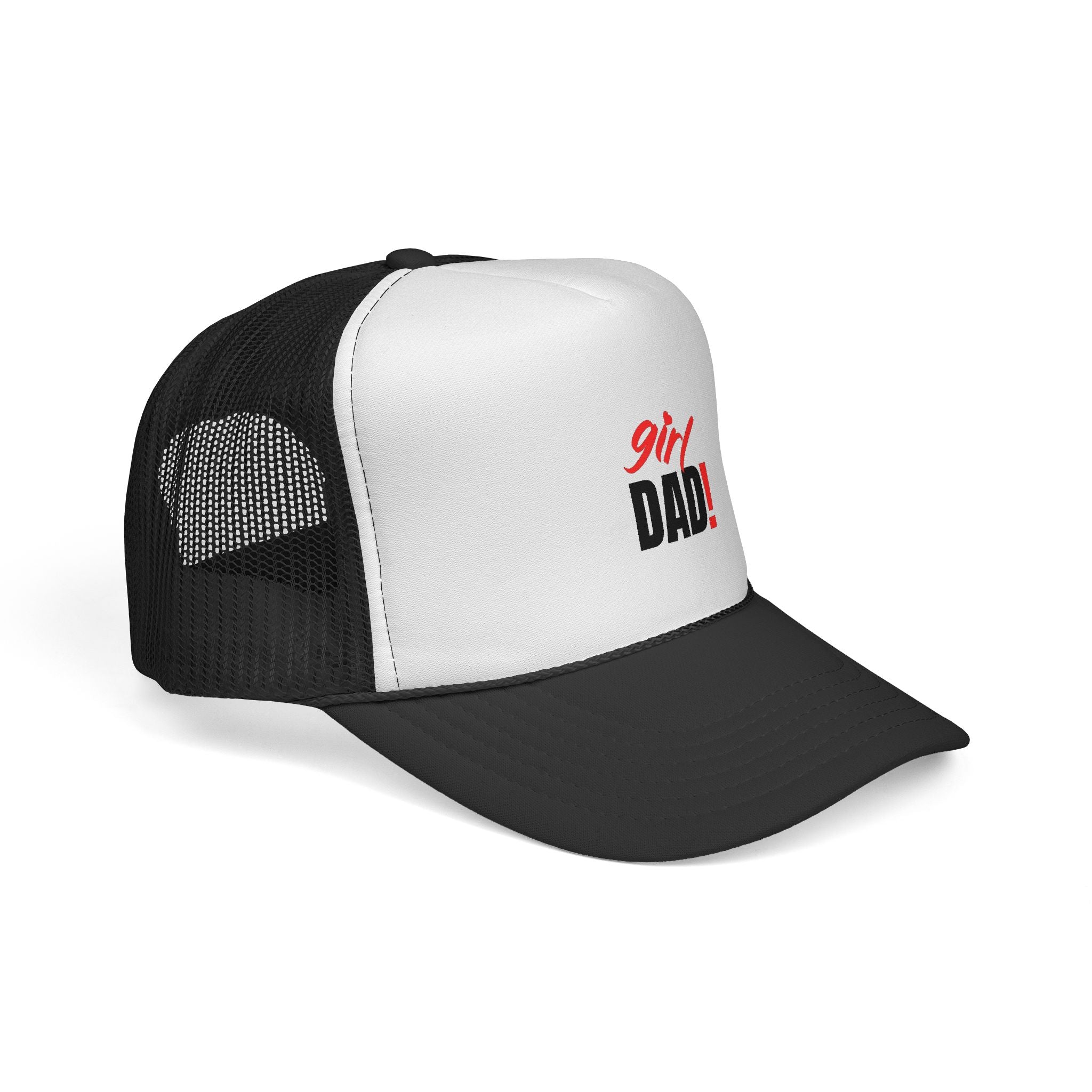 Girl Dad Trucker Cap — Vintage Bold Script Baseball Hat for New Dads & Father's Day